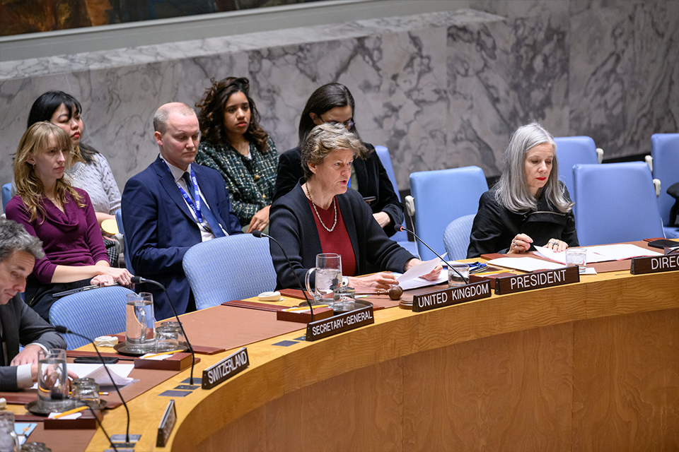 Imagem relacionada à notícia: A Rússia intensificou o seu alvo deliberado para infraestrutura energética civil: declaração do Reino Unido no Conselho de Segurança da ONU