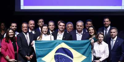 Flávio Bolsonaro anuncia Alfredo Gaspar como vice na disputa à Presidência Foto: WILTON JUNIOR/ESTADÃO CONTEÚDO