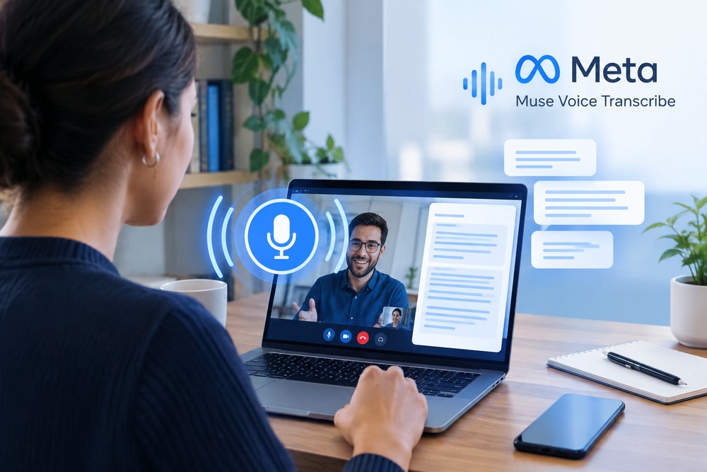 Muse Voice Transcribe, da Meta, usa IA para transcrever reuniões e conversas em tempo real — Foto: Imagem gerada por IA/OpenAI