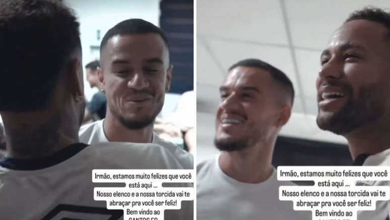 Neymar 'anuncia' Philippe Coutinho no Santos pelas redes sociais