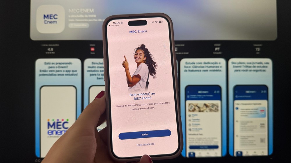 MEC Enem reúne simulados, redação e assistente de estudos em um só app — Foto: TechTudo/Késya Holanda