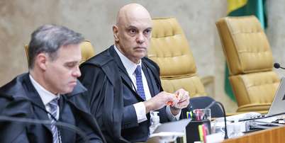 Moraes e Mendon&ccedil;a aparecem lado a lado em primeira sess&atilde;o do STF ap&oacute;s divulga&ccedil;&atilde;o de mensagens com Vorcaro Foto: Antonio Augusto/STF