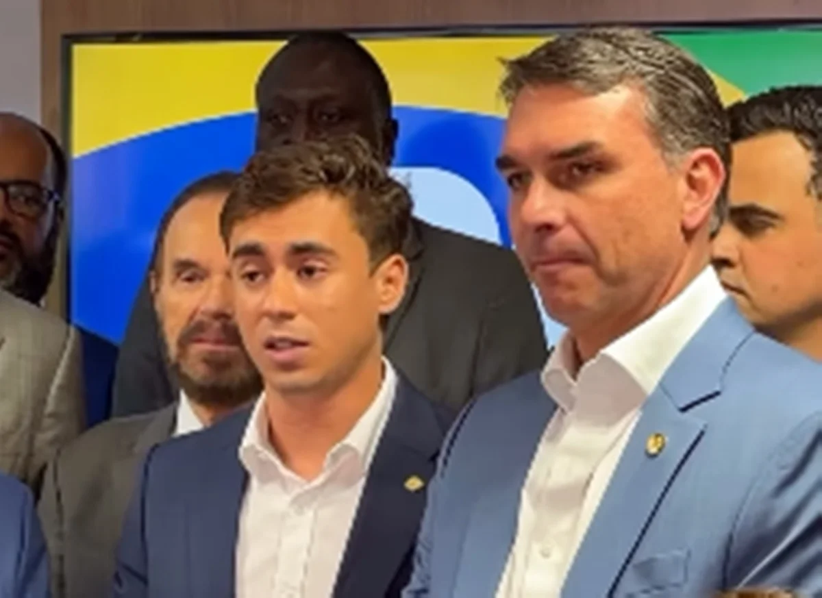 Nikolas Ferreira e Flávio Bolsonaro