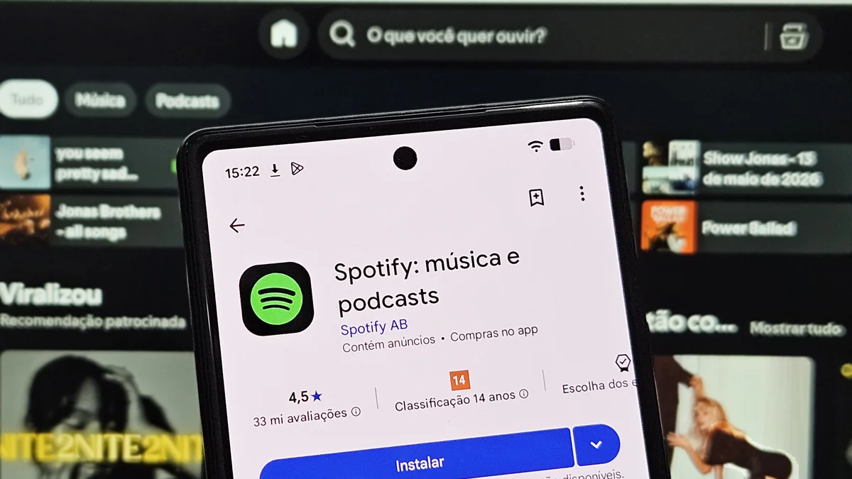 aplicativo do Spotify na Play Store