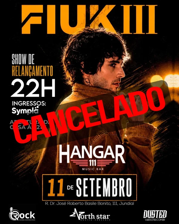 Show de Fiuk em Jundiaí, São Paulo, é cancelado pela produtora de eventos