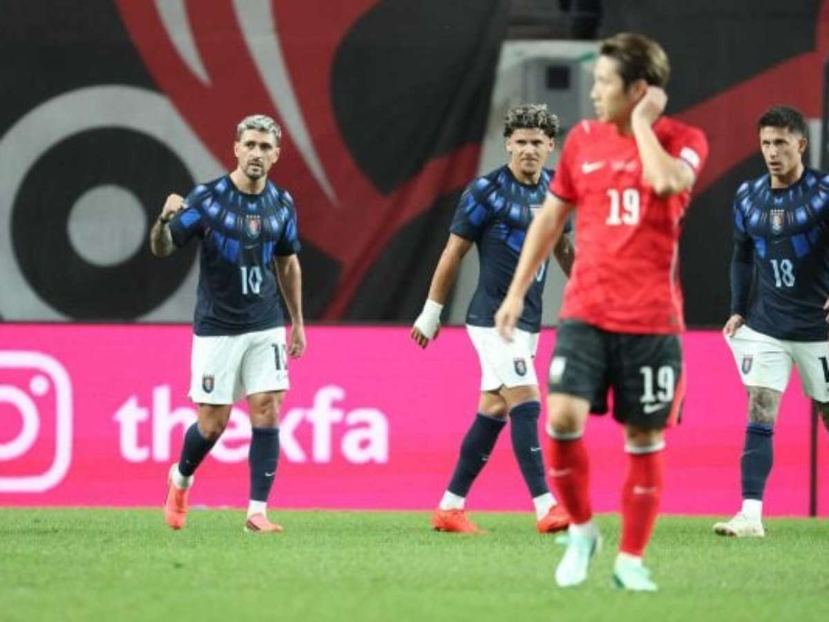 Arrascaeta dá show, e Uruguai goleia Coreia do Sul em amistoso