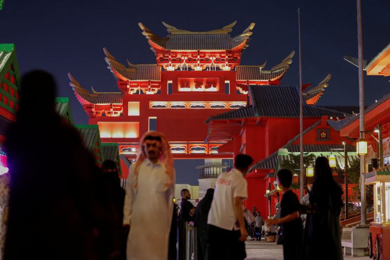 Visitors walk at Chinese Pavilion in Boulevard World, which opened this month as part of Riyadh Season 2024, in Riyadh, Saudi Arabia, October 21, 2024. REUTERS/Hamad I Mohammed