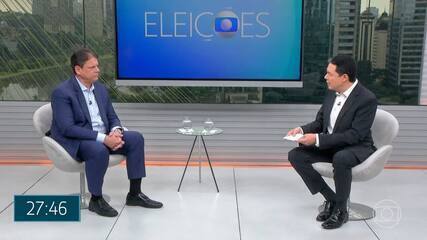 Tarcísio de Freitas (Republicanos) participa de entrevista à TV Globo no SP1; íntegra