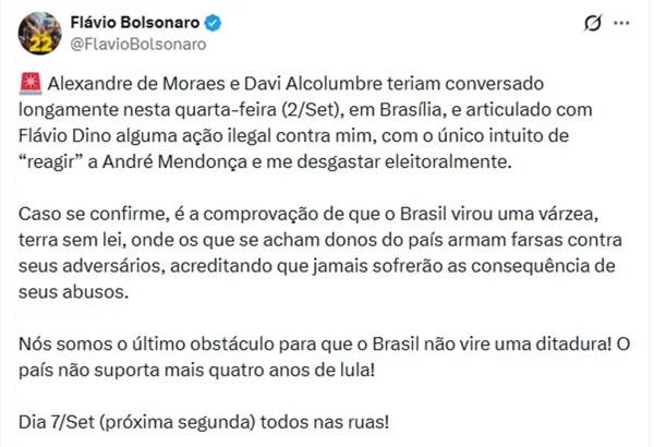 Aliados de Flávio questionam coincidência de data em decisão de Dino - destaque galeria