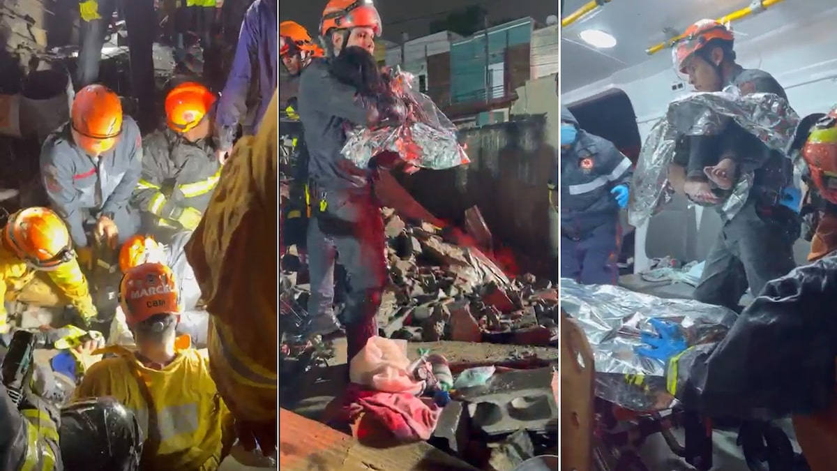 Vídeo: menina é resgatada com vida após desmoronamento de prédio em construção em SP