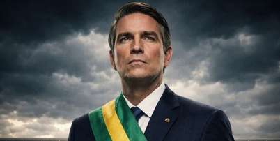 O ator norte-americano Jim Caviezel interpreta Jair Bolsonaro em 'Dark Horse' Foto: Reprodução