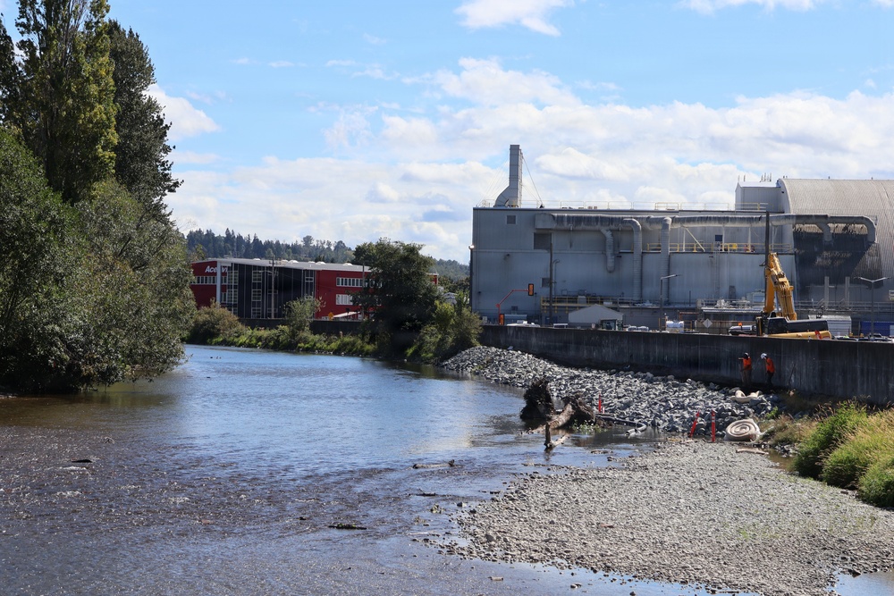 Imagem relacionada à notícia: EUA Corpo de Engenheiros do Exército que repara a Cidade do Cedar River Levee de Renton