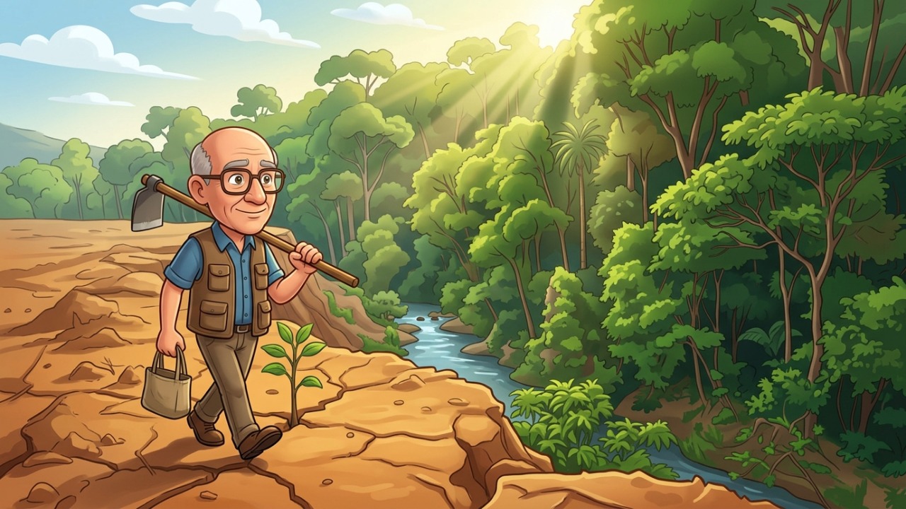 Sebastião Salgado herdou uma fazenda com a terra morta em Minas Gerais, plantou 2,7 milhões de árvores com a mulher ao longo de 20 anos, e as nascentes que tinham secado voltaram a correr