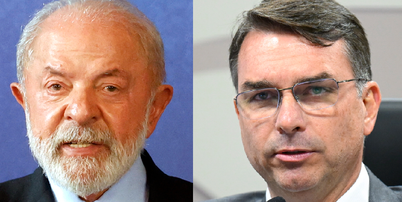 Montagem com fotos do presidente Lula (PT) e do senador Flávio Bolsonaro (PL-RJ) Foto: Montagem: Tânia Rêgo/Agência Brasil/Andressa Anholete/Agência Senado