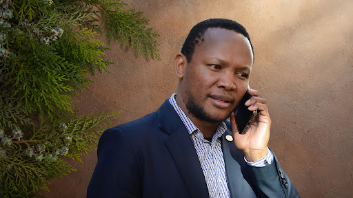 'Please Call Me' inventor Nkosana Makate. (Image supplied | Background by GenAI)