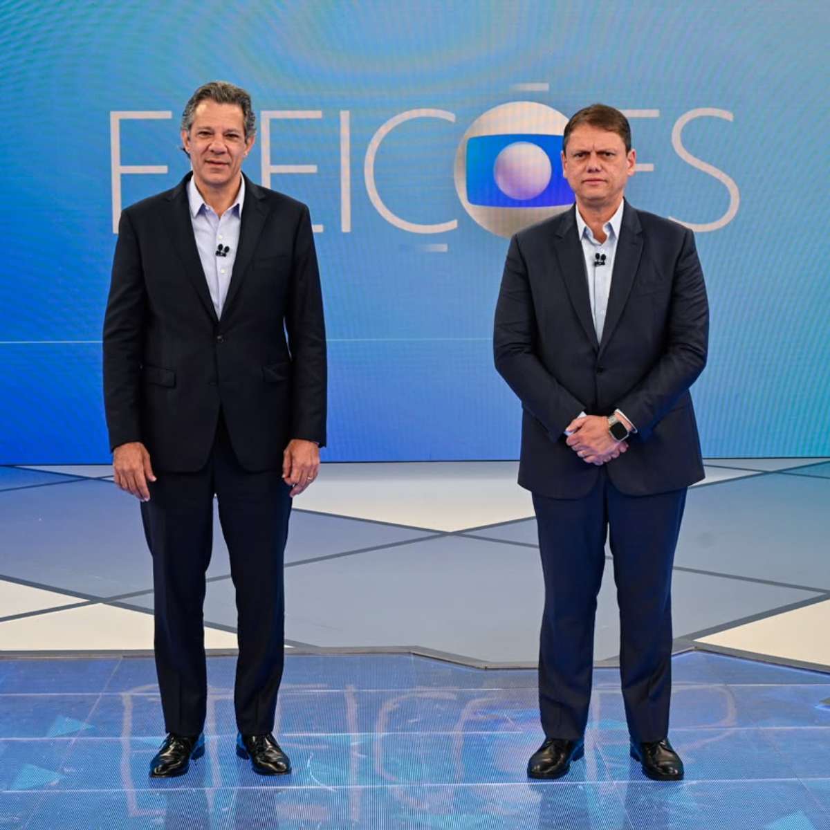 Transporte e educação são temas do 3º bloco de debate entre Tarcísio e Haddad na Globo; acompanhe ao vivo