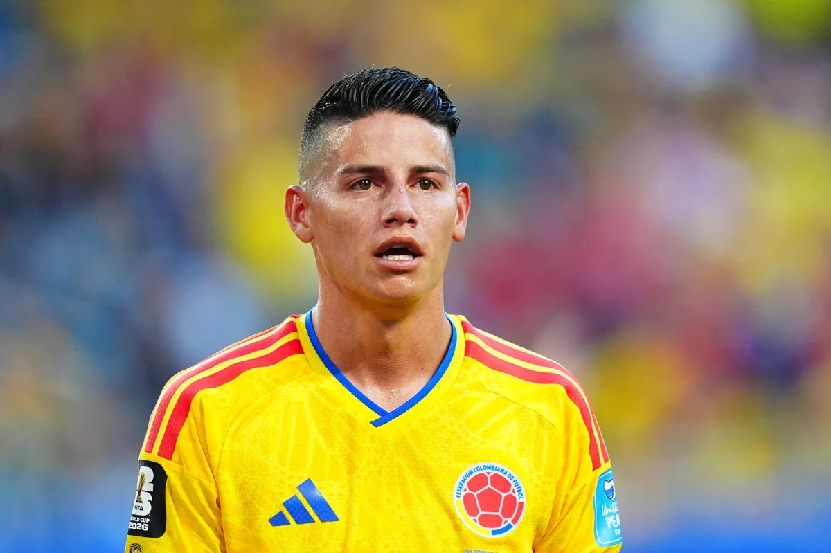 James Rodríguez na partida entre Colômbia e Portugal