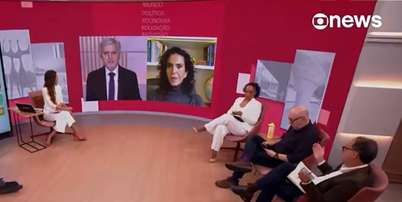 Malu Gaspar e Octavio Guedes discutirem brevemente Foto: Reprodução/TV Globo