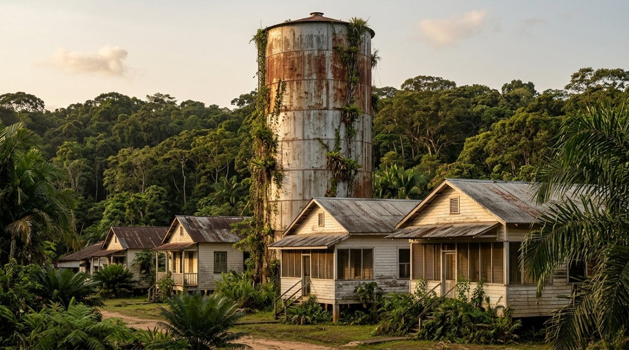 Henry Ford gastou o equivalente a R$ 1,6 bilhão para erguer uma cidade americana no meio da Amazônia com hidrante, campo de golfe e horário de refeição obrigatório, e ela foi abandonada porque ninguém consultou quem entendia de seringueira
