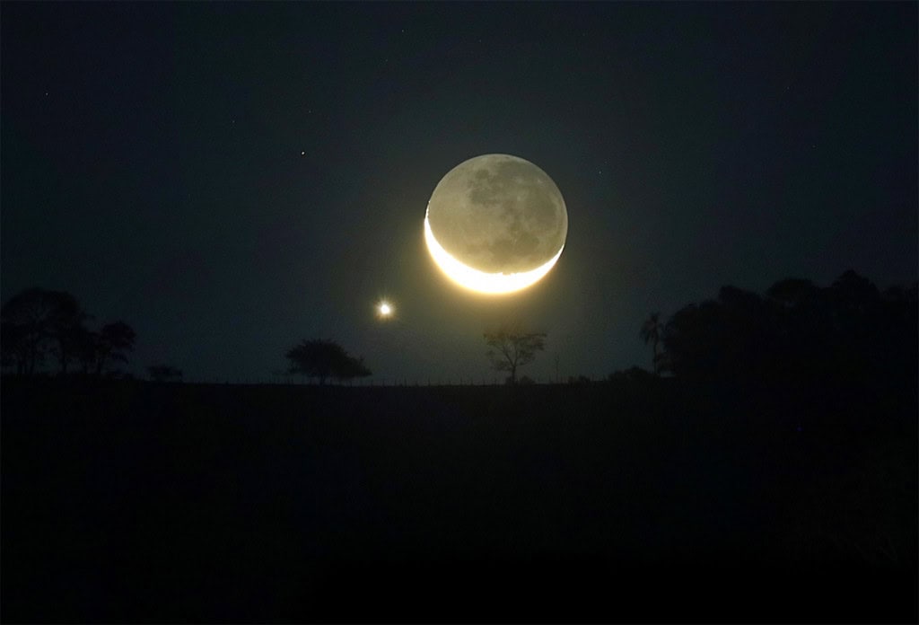 Lua faz conjunção com Vênus e provoca “eclipse” do planeta