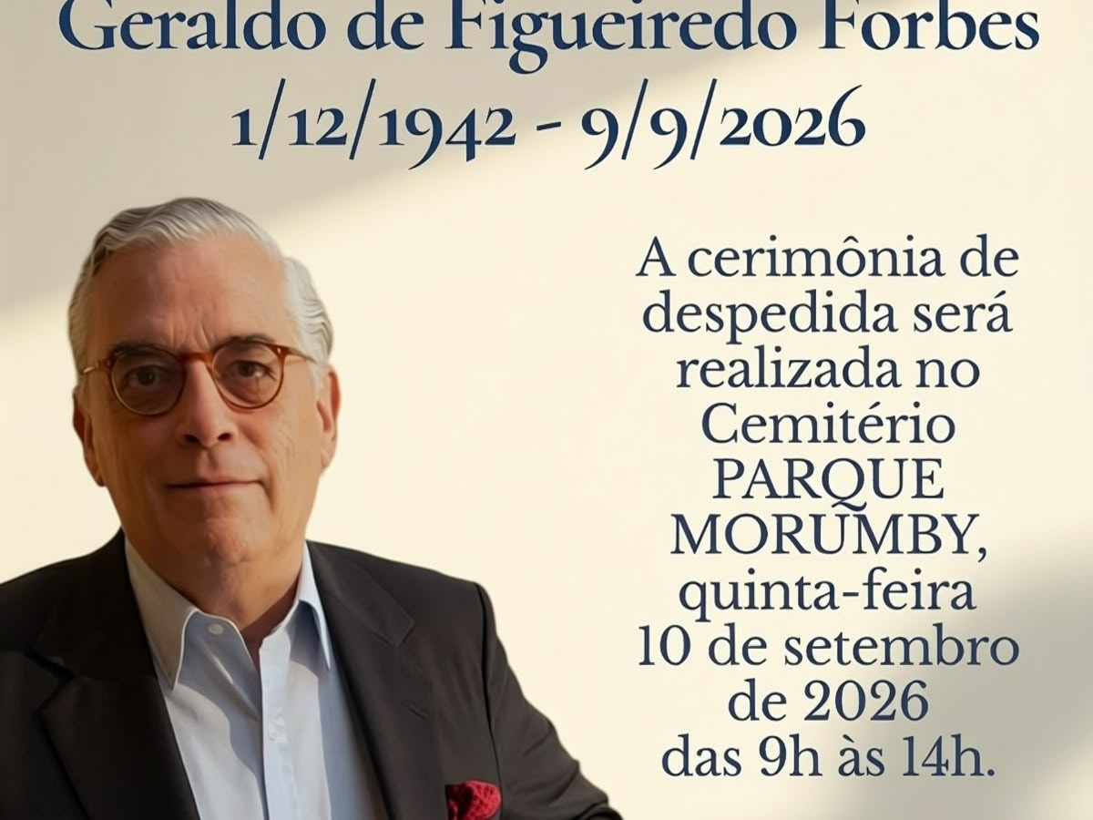 Empresário Geraldo de Figueiredo Forbes morre aos 83 anos