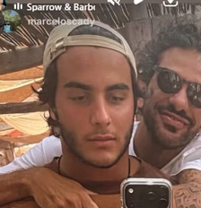 Marcelo Sangalo faz homenagem ao namorado da mãe, Tiago Maia Foto: Reprodução/Instagram
