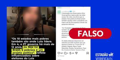 Arte sobre captura de tela da postagem verificada Foto: Reprodu&ccedil;&atilde;o/Instagram / Estad&atilde;o