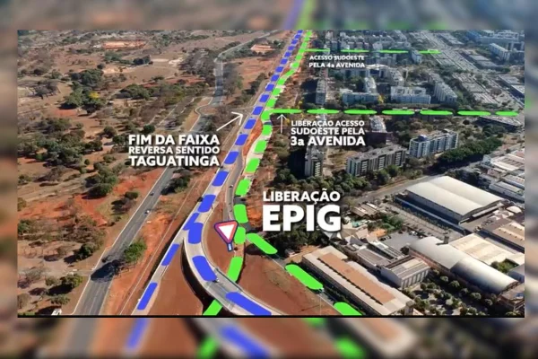 Epig: pista de concreto está liberada para motoristas no sentido Taguatinga