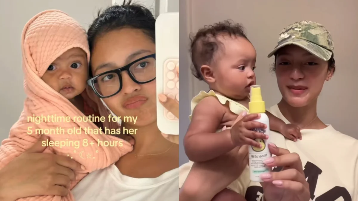 Mãe é criticada por rotina de skincare de 10 passos para filha de 5 meses