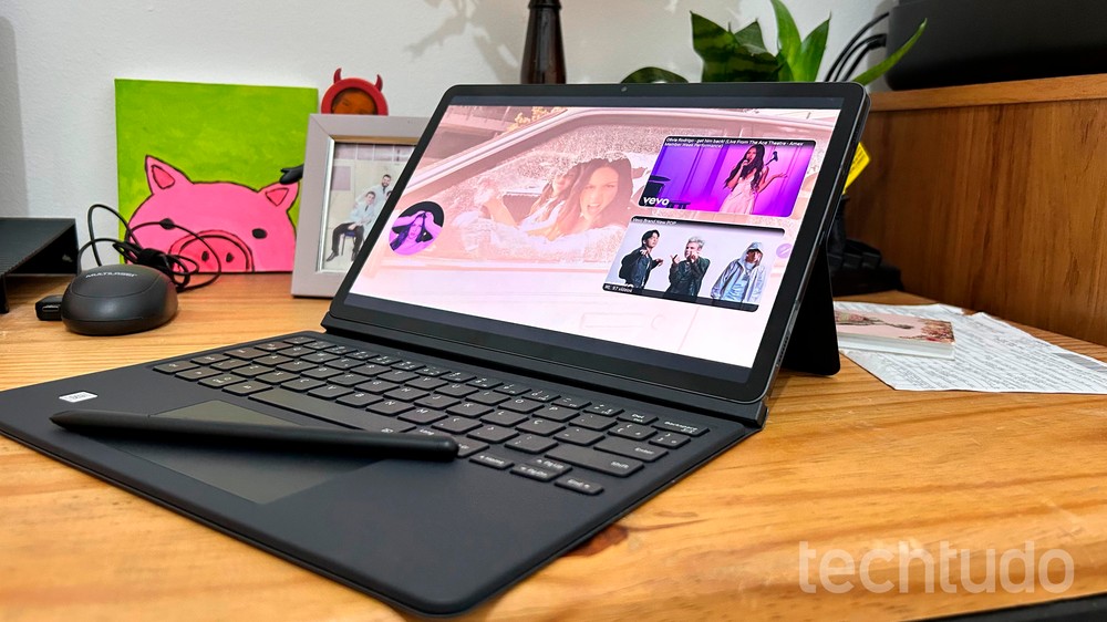 O Galaxy Tab S9 Samsung é um tablet clássico e popular da marca — Foto: Katarina Bandeira/TechTudo