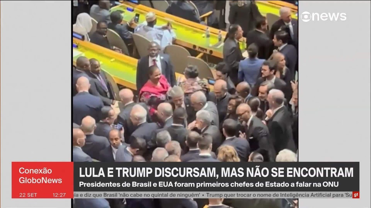 VÍDEO: Rubio se aproxima de Lula no plenário da Assembleia Geral da ONU