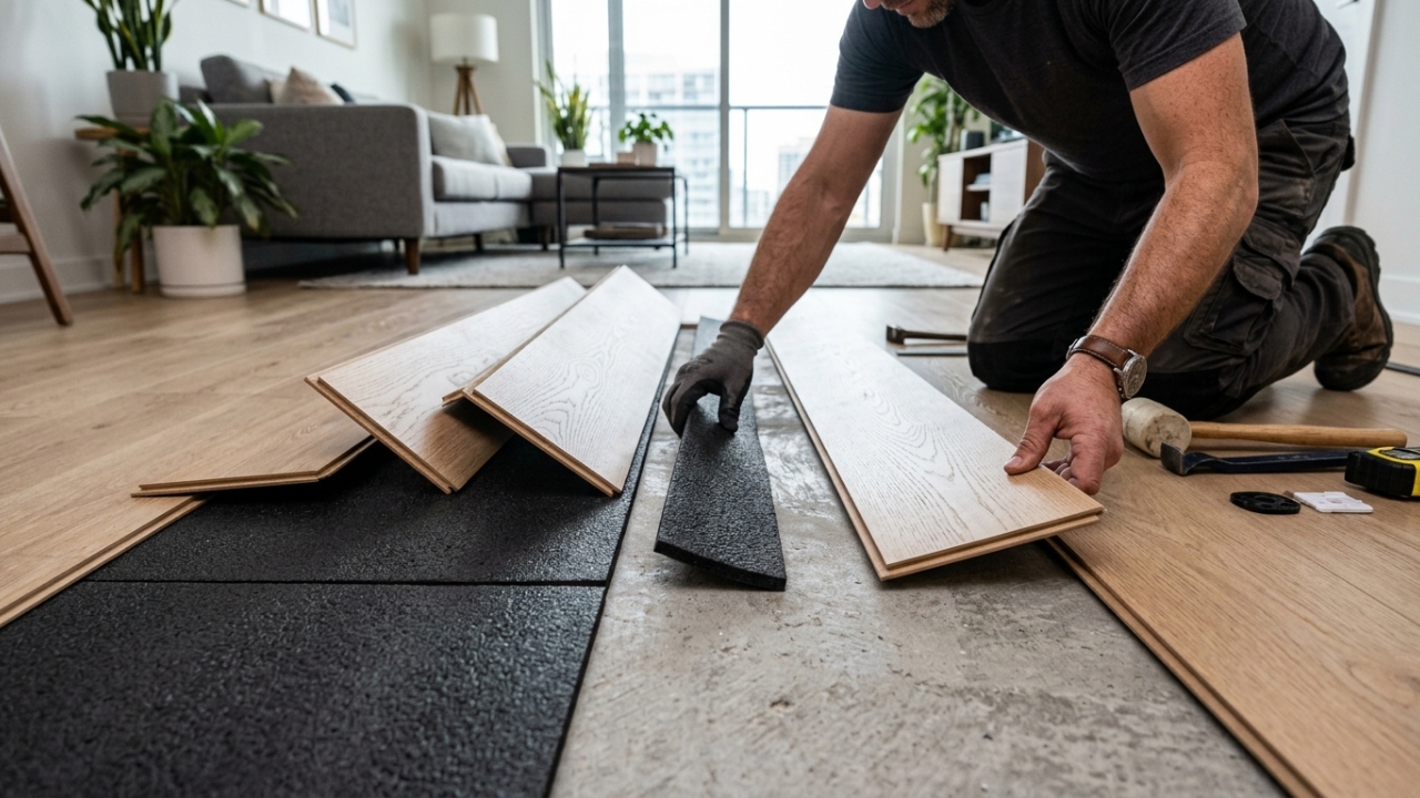 Instalador de piso que trabalha com reformas repete o alerta: piso vinílico sobre cerâmica antiga irregular pode marcar ou ondular, e laminado sem a manta adequada pode transmitir mais ruído