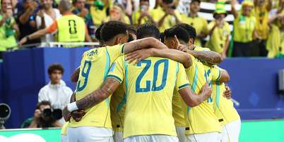 Sele&ccedil;&atilde;o Brasileira comemora gol contra a Esc&oacute;cia na fase de grupos da Copa do Mundo Foto: Peter Joneleit/Icon Sportswire via Getty Images