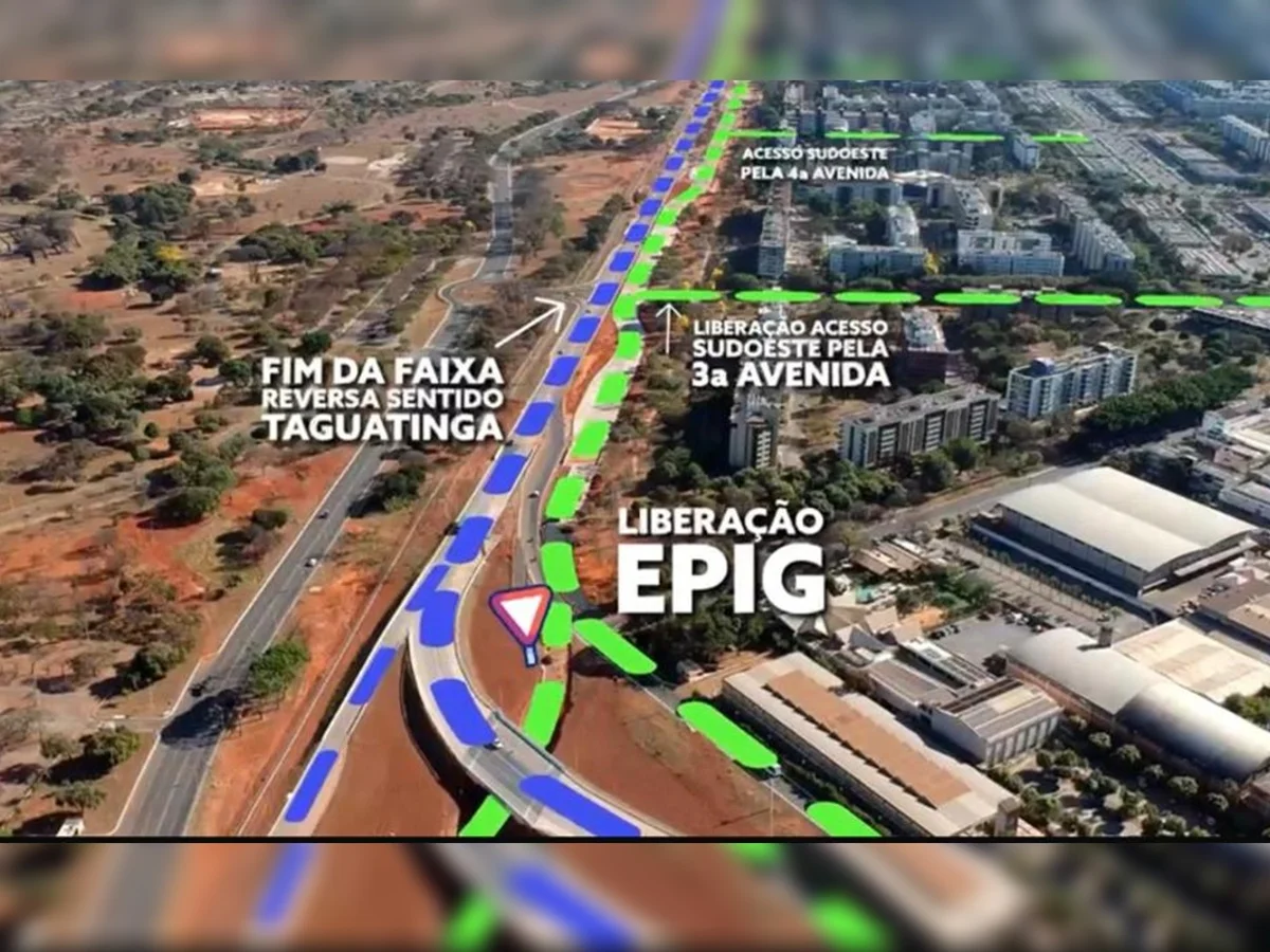 Epig: pista de concreto está liberada para motoristas no sentido Taguatinga