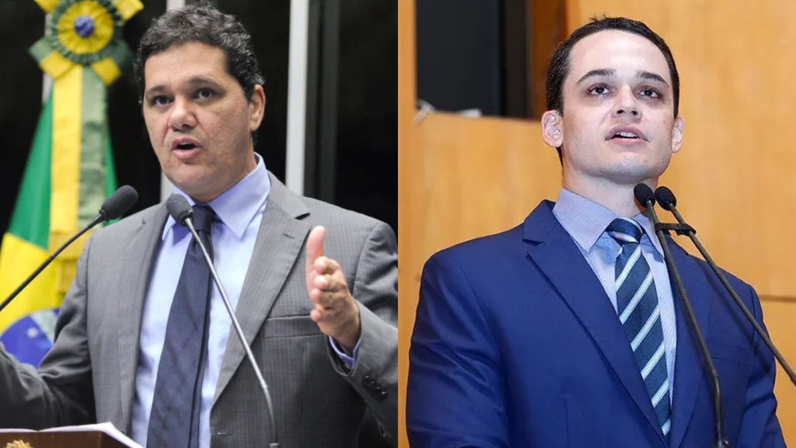 Ricardo Ferraço tem 43% no 1º turno no ES, enquanto Lorenzo Pazolini tem 33% Montagem - Agência Senado e Tati Beling/Ales