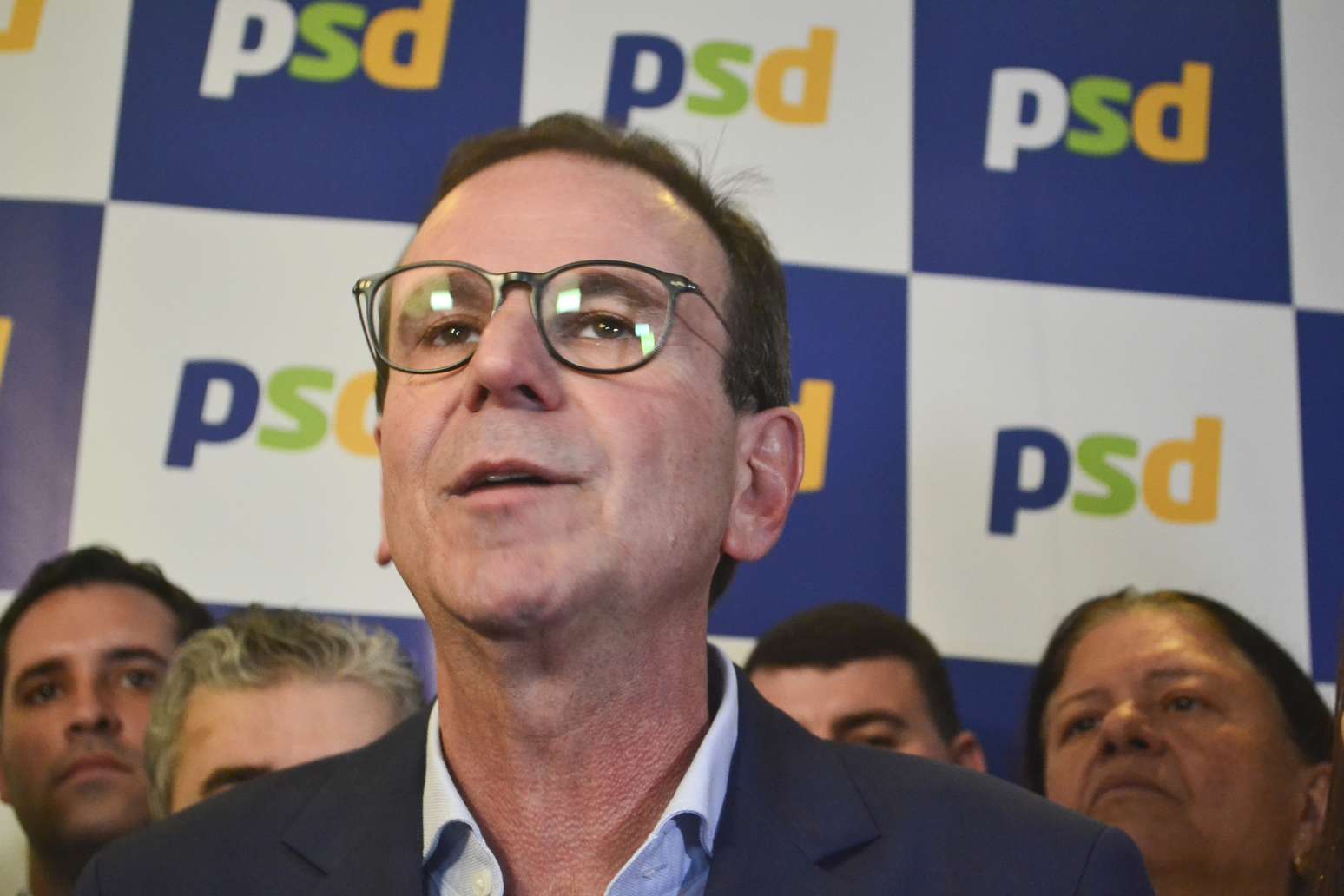 O ex-prefeito do Rio, Eduardo Paes (PSD), é candidato ao governo do Rio de Janeiro durante convenção do PSD na capital fluminense