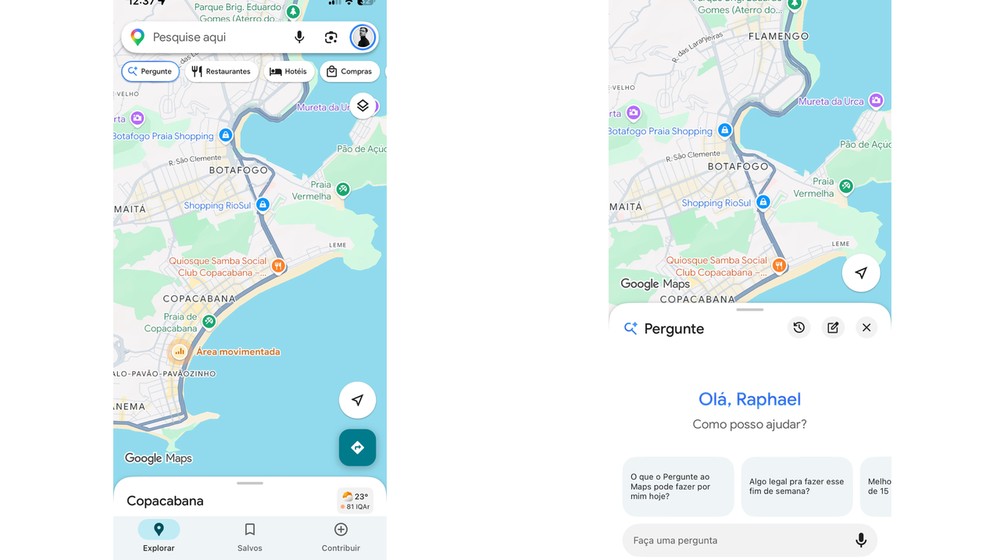 Google Maps ajuda a encontrar caminhos e permite compartilhar a localização em tempo real com familiares ou pessoas de confiança — Foto: Reprodução/Google Maps
