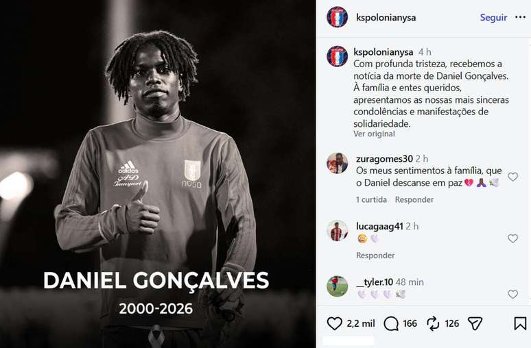 Jogador de 25 anos morre após ficar em coma por mais de um ano