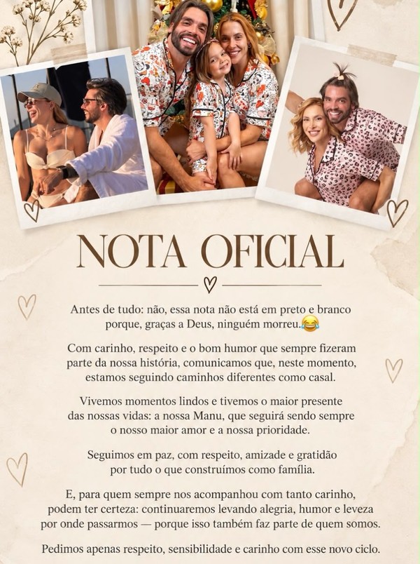 Influenciadores goianos que viralizaram com rotina de casal anunciam separação: 'Nova etapa'