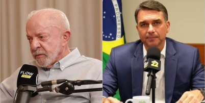 Lula e Flávio Bolsonaro participaram de lives no YouTube na noite desta quinta-feira, 1º Foto: Reprodução/YouTube