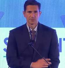 Fred Kachar durante evento do Valor em Nova York em 2024 Foto: Reprodução/YouTube