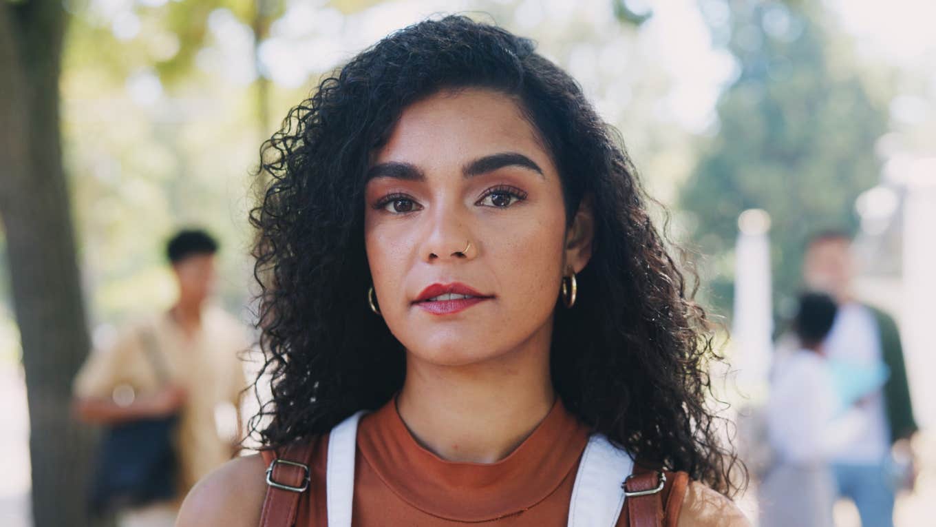 Woman was raised with polite phrases.