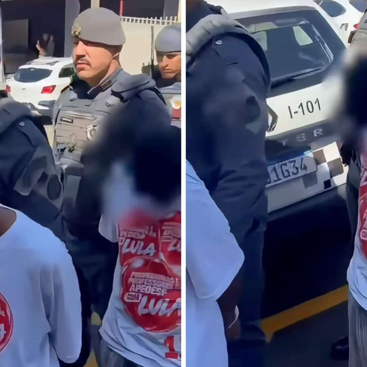 Policiais Militares são acusados de obrigar suspeitos presos a vestirem camisetas do PT