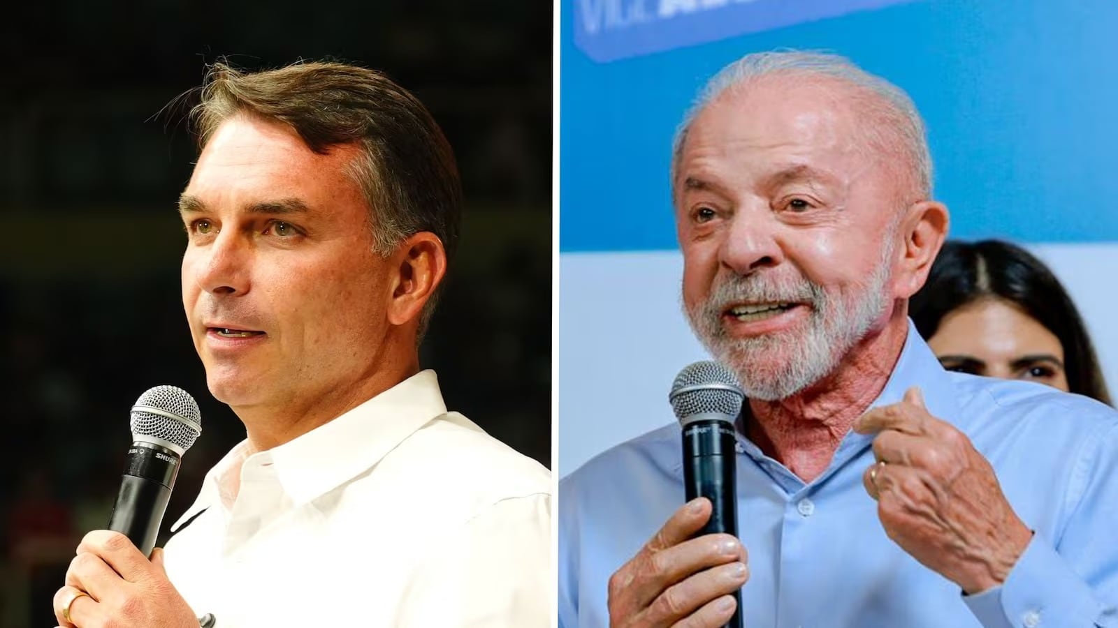 Campanha de Flávio acusa Lula de abuso no uso de dados oficiais do governo federal Charles Vieira/Flickr Flávio/Ricardo Stuckert/PR - Montagem R7
