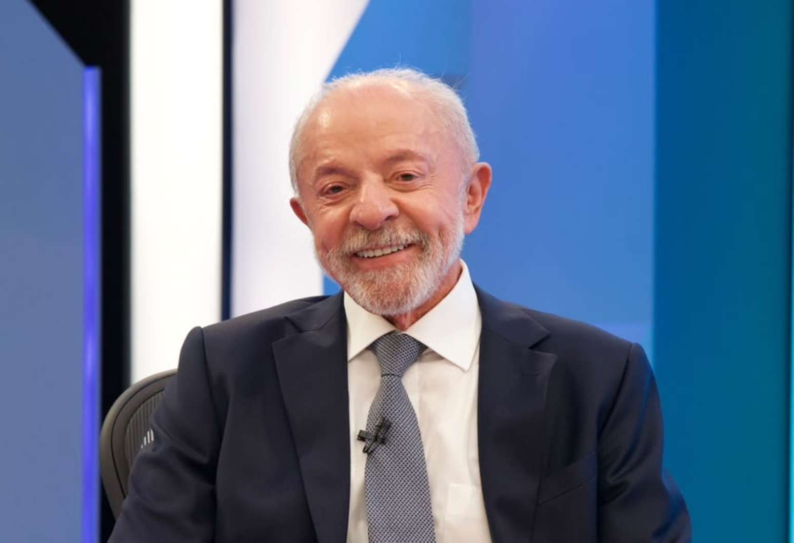 O presidente Lula (PT) em sabatina da TV Globo nesta quinta-feira, 15