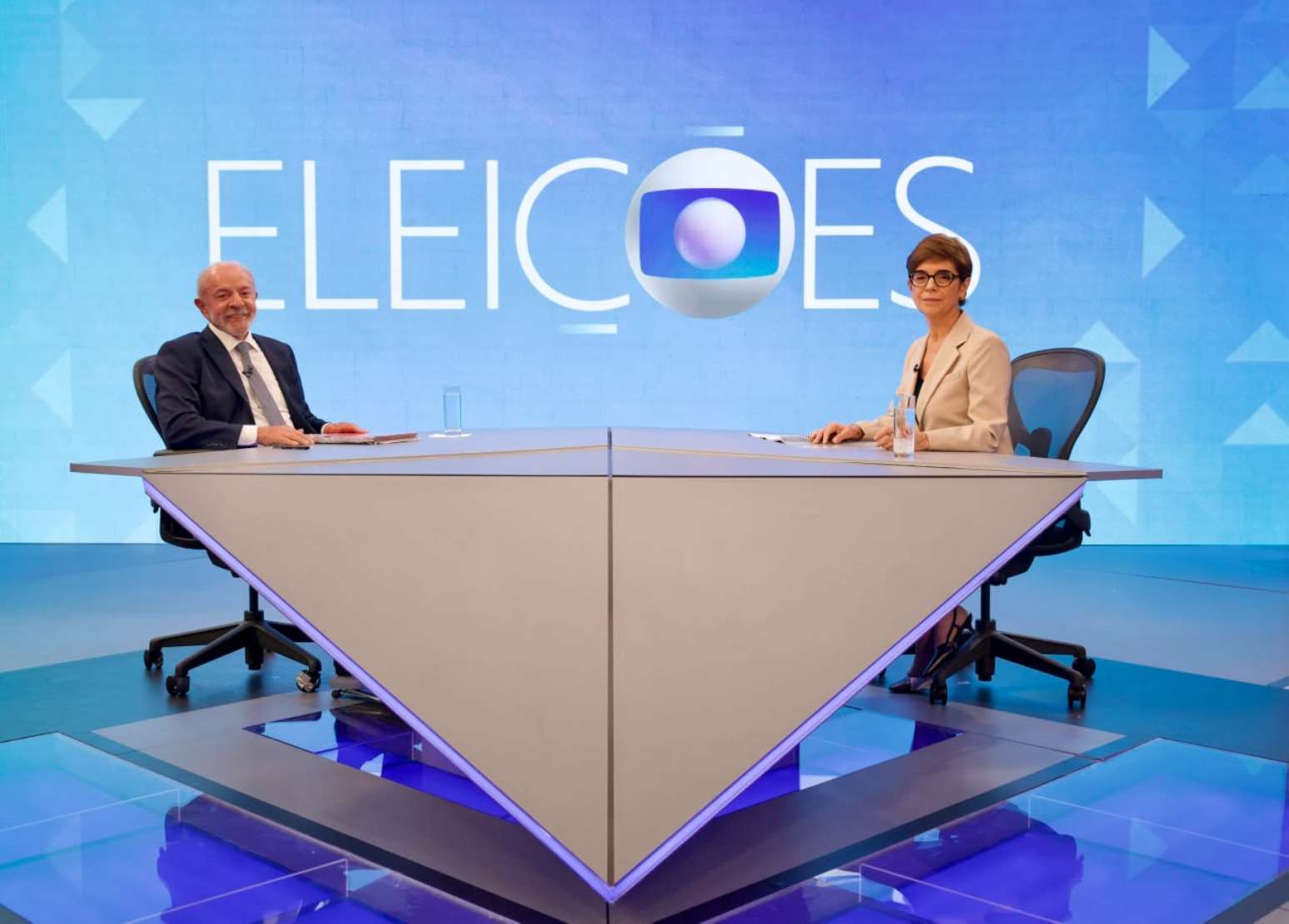 O presidente Lula (PT) em sabatina da TV Globo